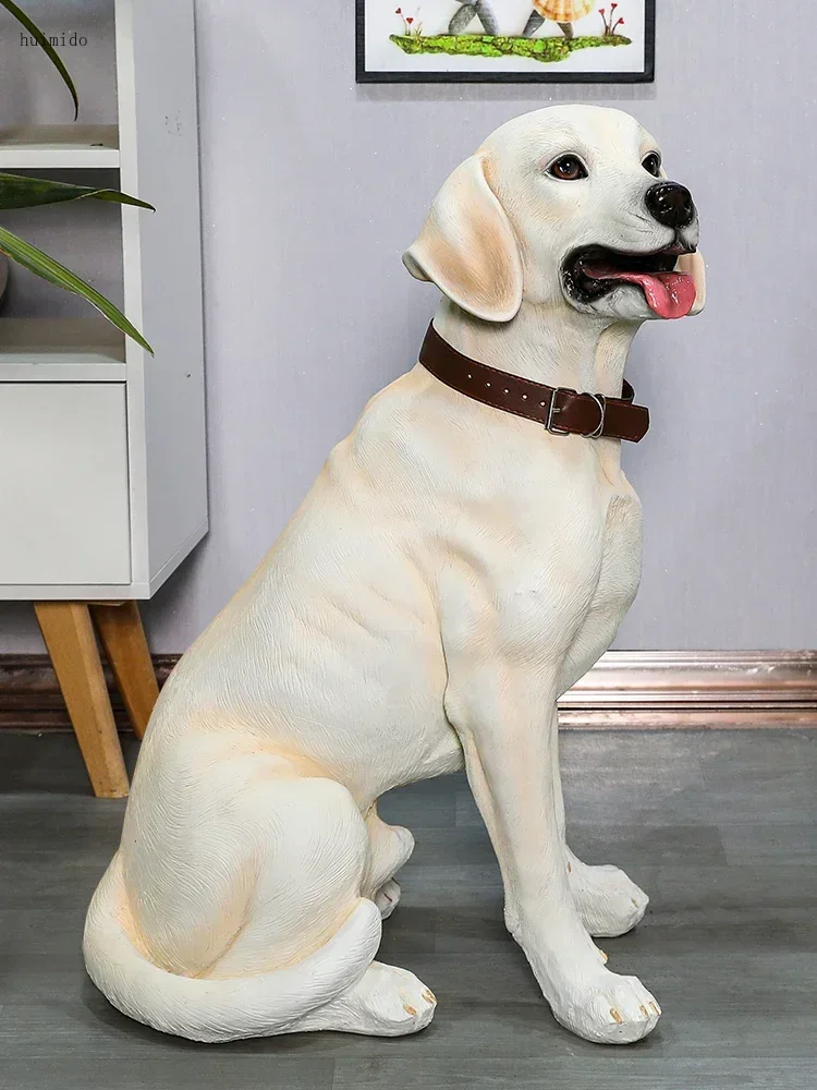 Modern Big Dog Decorations Statues Home Decor Luxury Living Room Sofa Side Storage Tray Large Landing Sculptures Decoration Gift