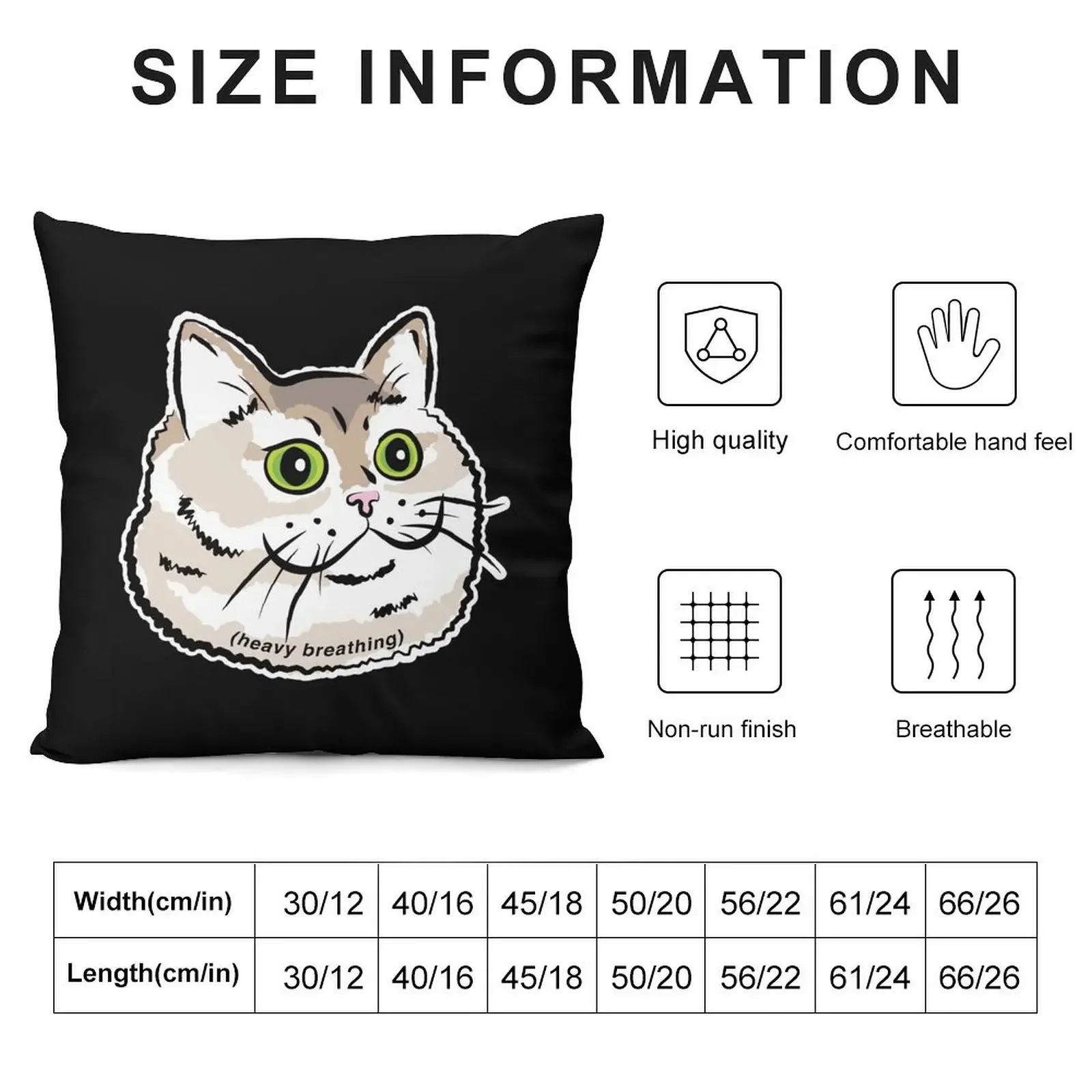 Heavy Breathing Cat Meme / Breathing Intensifies / Cute Fat Cat Throw Pillow pillow cover christmas pillow