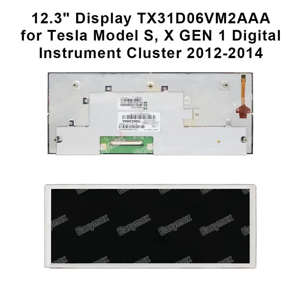 TX31D06VM2AAA 12.3inch LCD Display for Tesla Model S, X GEN 1 2012 2013 2014 Digital Instrument Panel