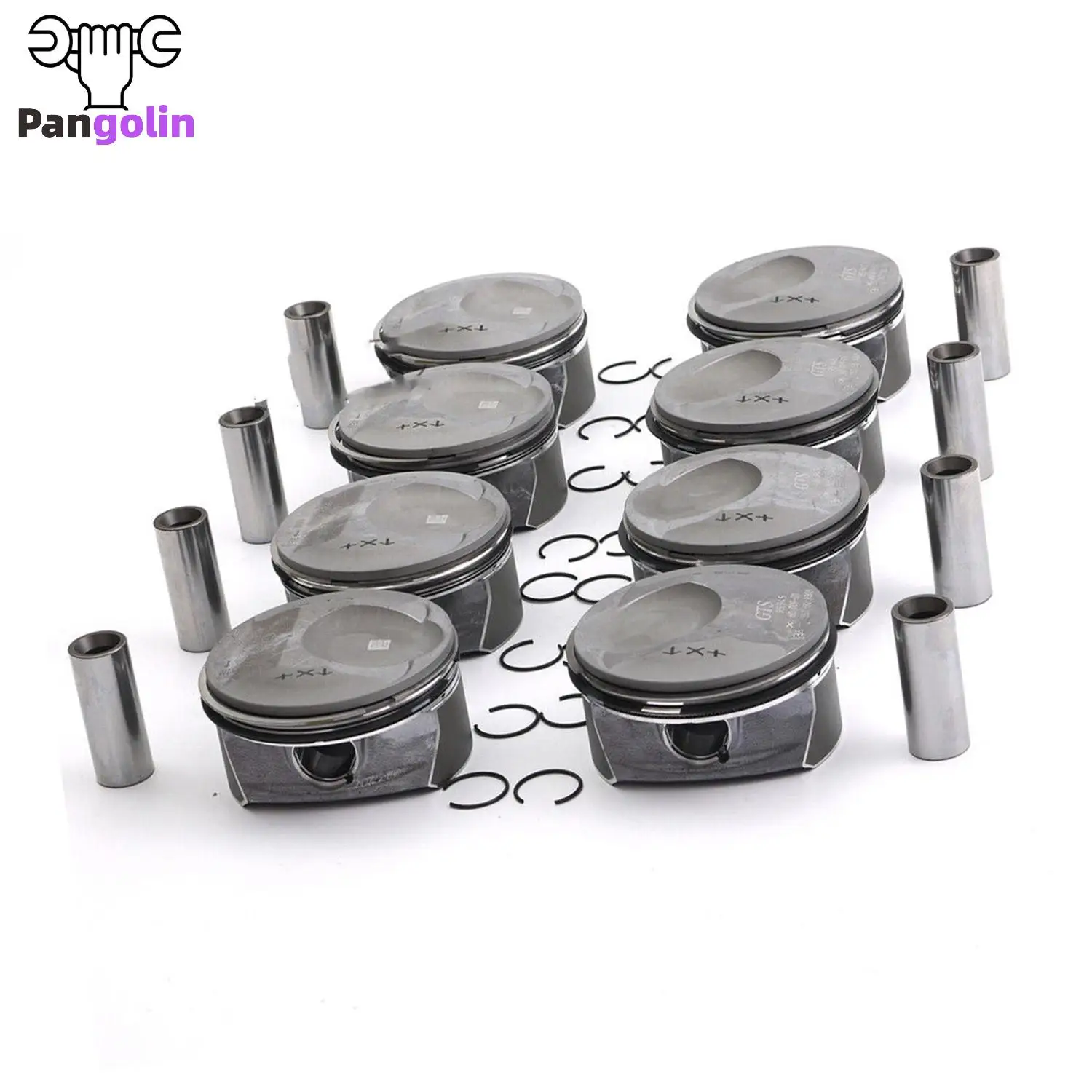 8pcs Pistons & Rings Kit 94810304824 94810304724 94810305722 For 2007-2016 Porsche Cayenne Panamera S GTS 957 970 4.8L V8