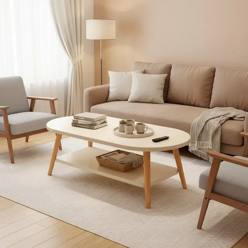 for 2026 New Modern Simple Coffee Table for Living Room Small Apartment Rental House Bedroom Balcony Tea Table Sofa Side
