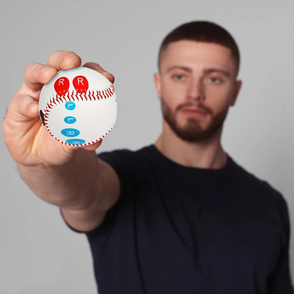 Baseball da allenamento sul campo da 9 pollici con pennarelli per il posizionamento delle dita Baseball da allenamento per competizioni in PVC per appassionati di baseball per adulti