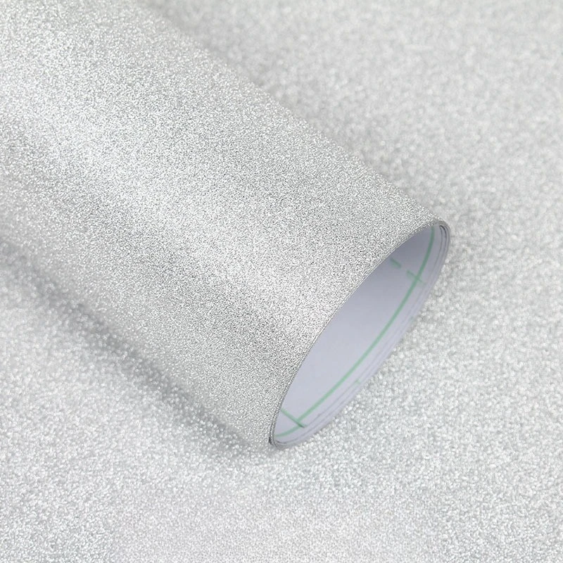 Sparkly Glitter Contact Paper Peel and Stick Silver Wall Sticker Vinyl Bling Wallcovering Self Adhesive Wallpaper for Wall Decor