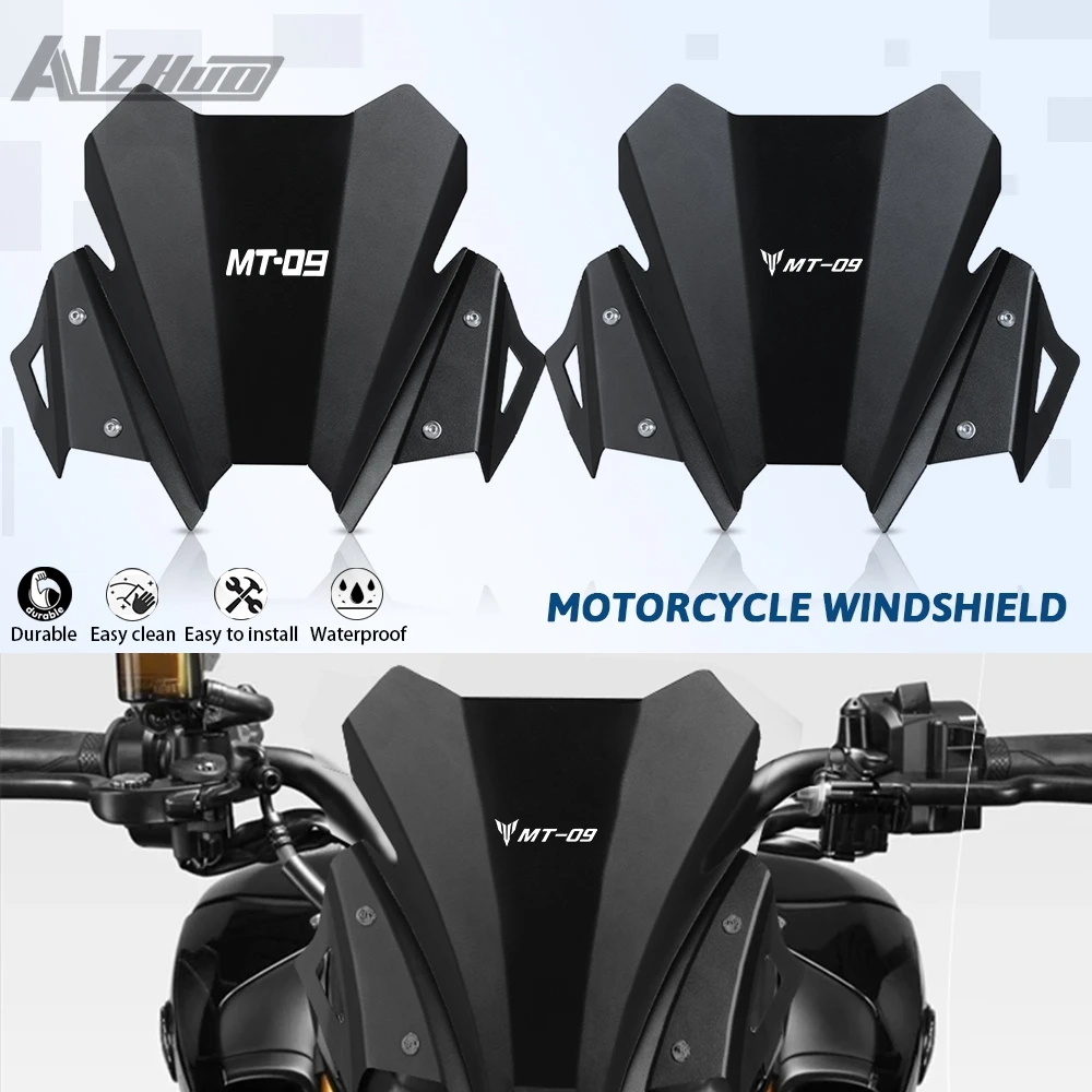 2024 Motorcycle For YAMAHA MT09 MT-09 MT 09 2021 2022 2023 Windshield Windscreen Aluminum Wind Shield Deflectore MT-09