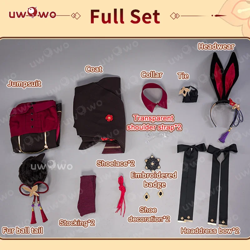 LAST BATCH UWOWO Hutao Cosplay Genshin Impact Fanart Hu Tao Bunny Suit Cosplay Cute Ganyu/Kokomi Dress Halloween Costumes@0Z*