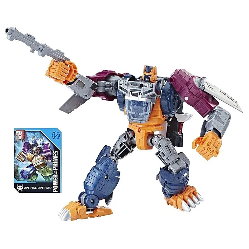 Hasbro Transformers Power of The Prime Optimal Optimus 21Cm Leader Class Anime Original Action Figure Model Toy Gift Collection