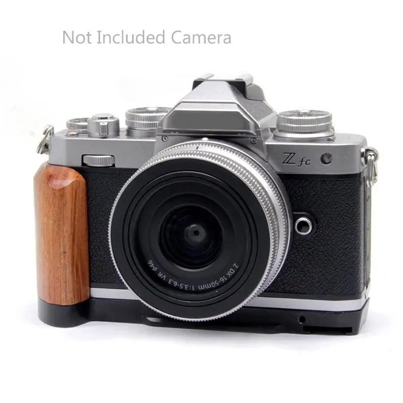 New--Quick Release L Plate Wooden Side Handle Bracket Handgrip For NIKON ZFC Digital Camera Tripod Accessories