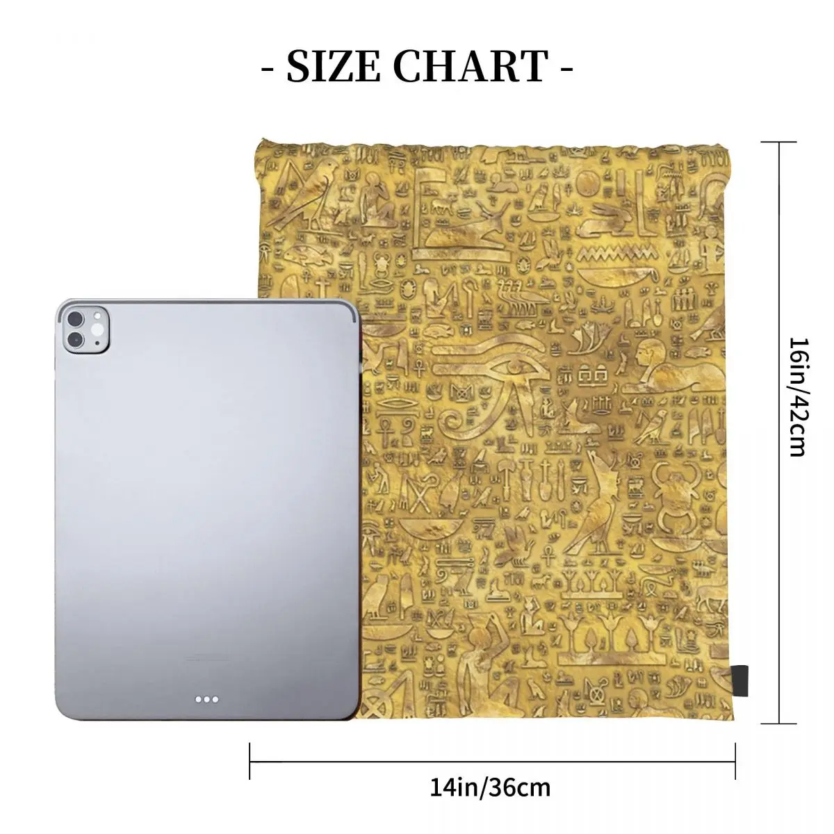 Ancient Egyptian Hieroglyphics Backpacks Multi-function Portable Drawstring Bags Sports Bag Book Bags For Travel Students