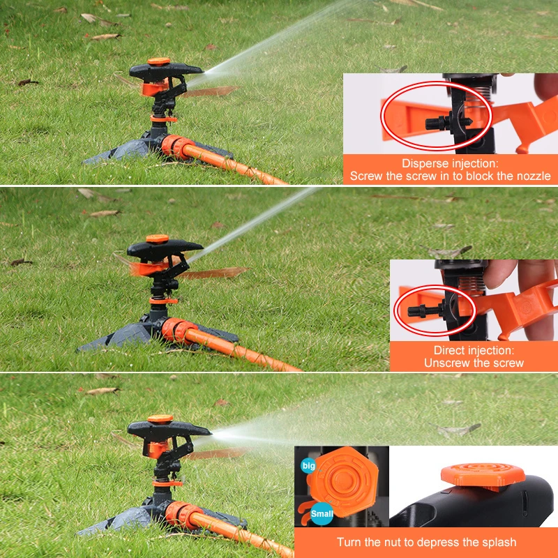 360 Degree Automatic Rotating Garden Lawn Water Sprinklers Water System Quick Coupling Lawn Rotating Nozzle Garden Irrigation