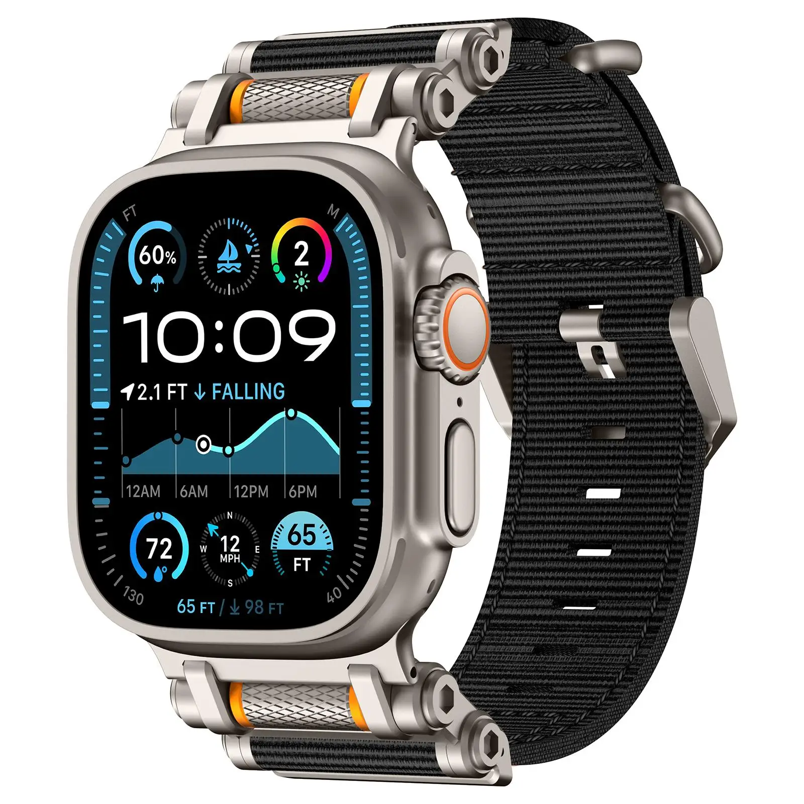 

Роскошный ремешок для Apple Watch Ultra 3 2 Band 49 мм 44 мм 45 мм 42 мм 46 мм Нейлоновый браслет-петля для IWatch Series 11 10 9 8 SE Correas