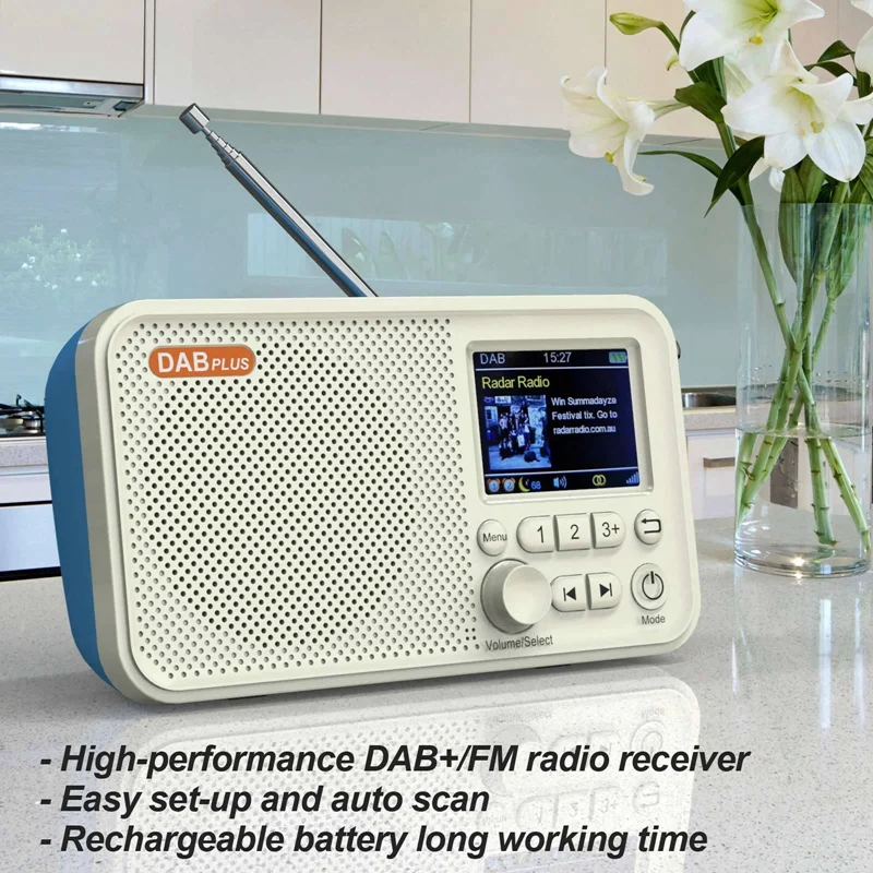 Portable DAB/DAB+ & FM Digital Radio With Bluetooth And TF Card Mp3 Play, 2.4 Inch Colour LCD Screen