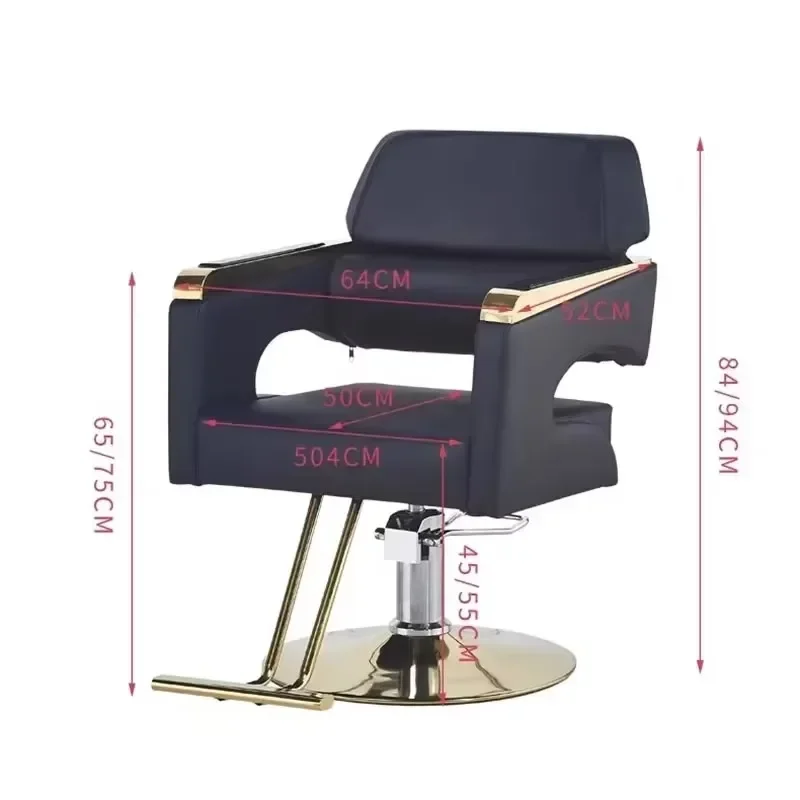 Retro Comfort Barber Chair Salon Beauty Italian Aesthetic Dyeing Hair Barber Chair High-end Hairdressing Silla Home Furniture