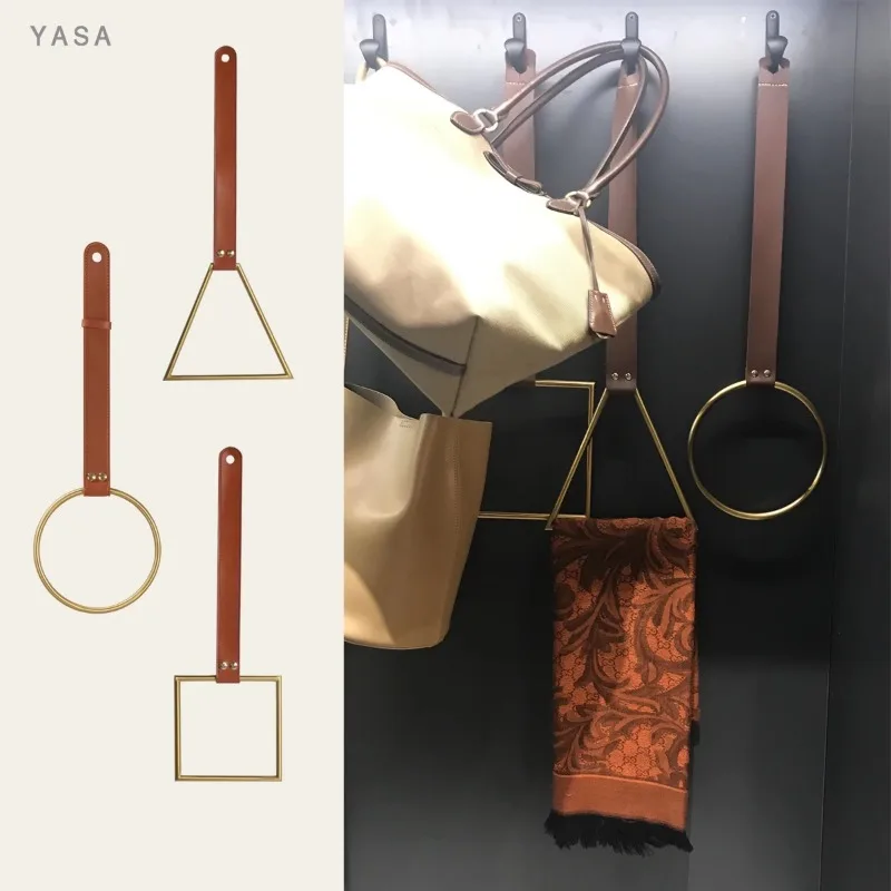 

Винтажная вешалка для шарфов из орехового дерева, художественная круглая вешалка для гардероба, деревянный подвесной декор для шарфов и аксессуаров