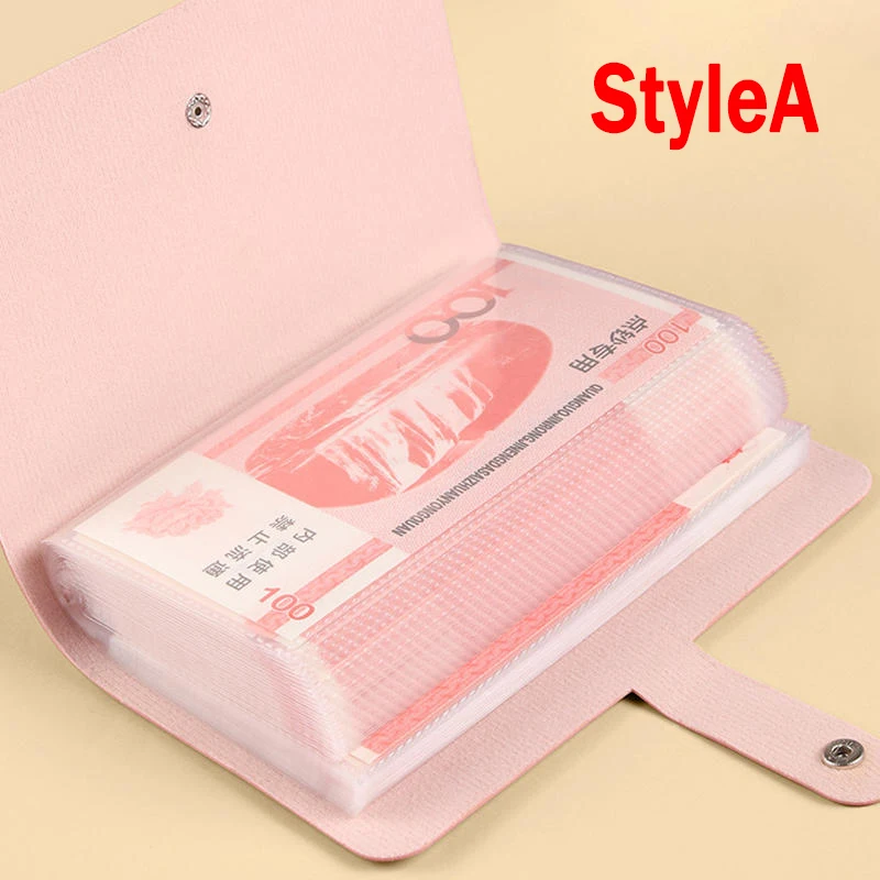 50 Pockets Cash Collect Book Savings Money Banknote Album Money Saving Organizer  Photocard Holder Card Holder School Notebook