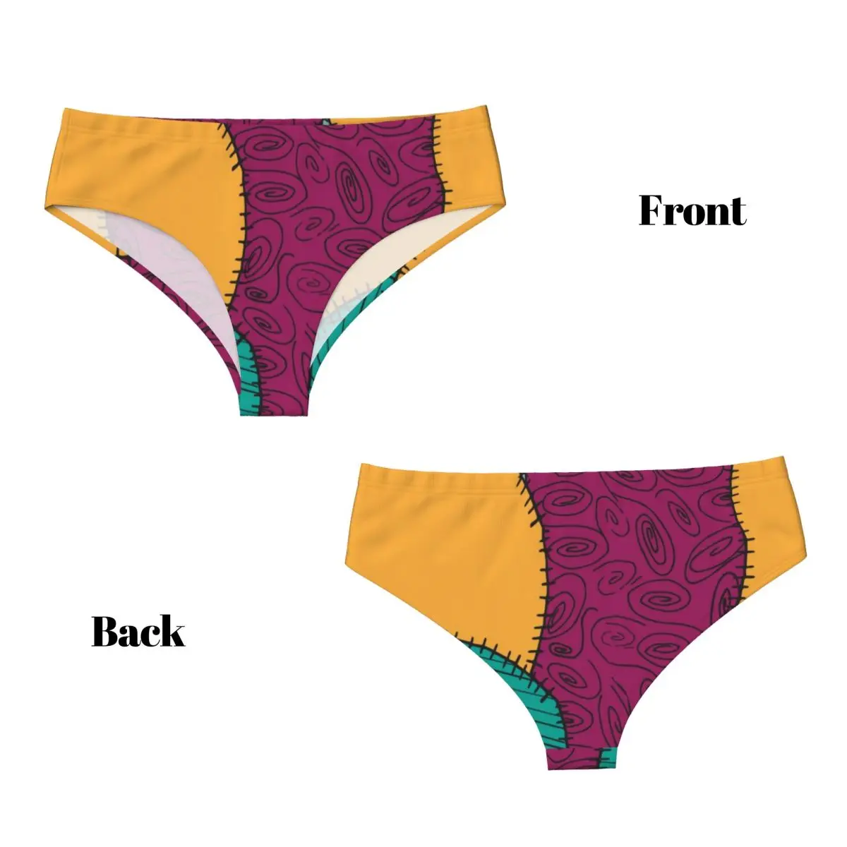 مخصص سالي نمط هالوين الجمجمة سراويل قصيرة النساء تنفس تيم بيرتون الملابس الداخلية هدية عيد الحب السروال #4