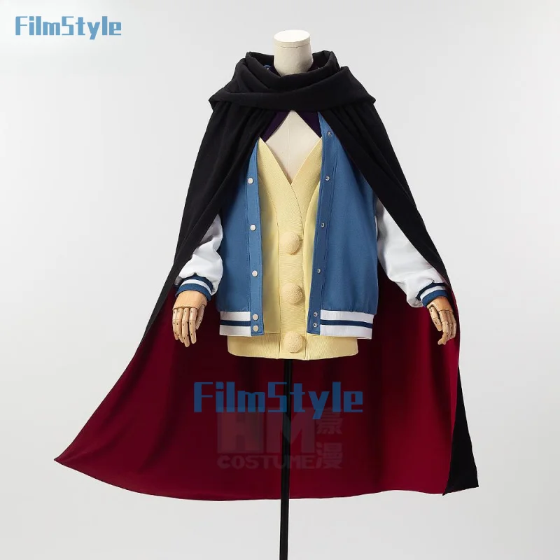 FilmStyle Anime Dandadan Seiko Ayase Cosplay Costume Cloak Jacket Earrings Glasses Outfit Santa Dodoria Halloween Party Women