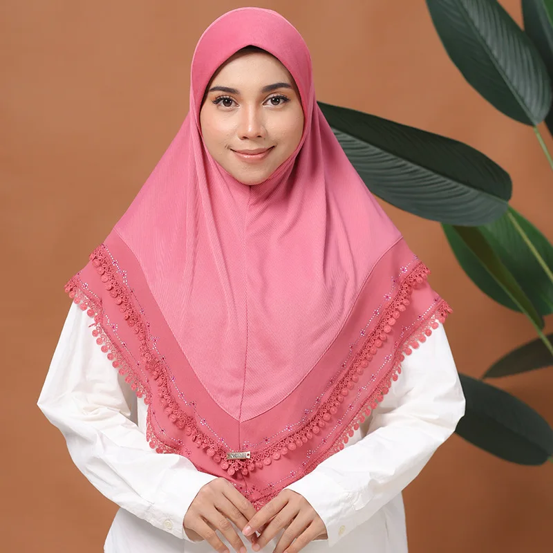 

2025 шифоновый мусульманский мгновенный хиджаб, женский двухслойный амира, химиотерапия, исламский шарф, тюрбан, повязка на голову, шаль, платок, накидка