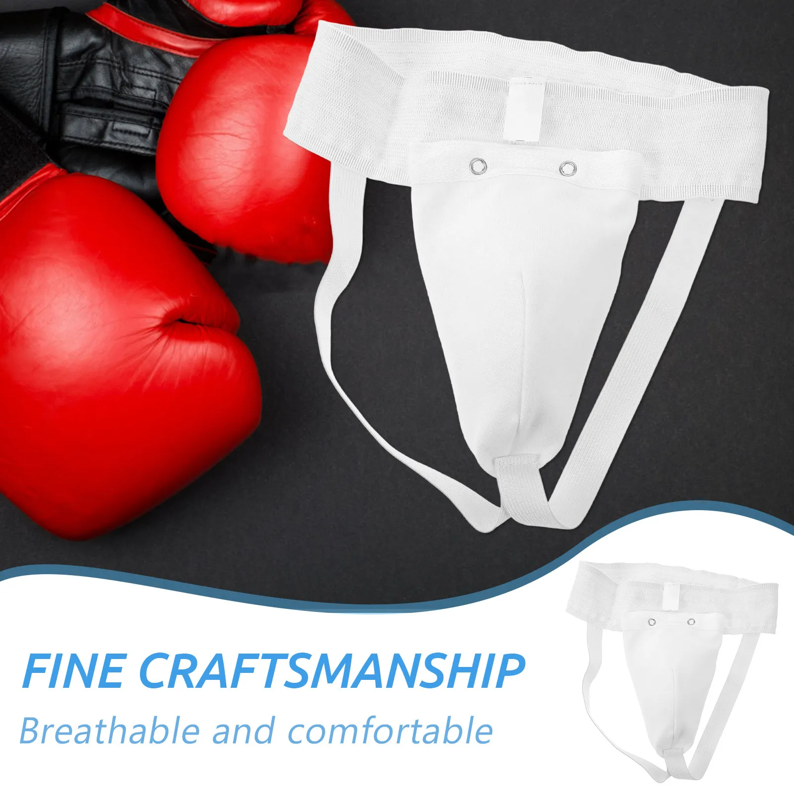 Men Crotch Protector Breathable Latex Cotton Groin Guard Ergonomic Design Shock Absorption Taekwondo Boxing Karate Training Gear view 5