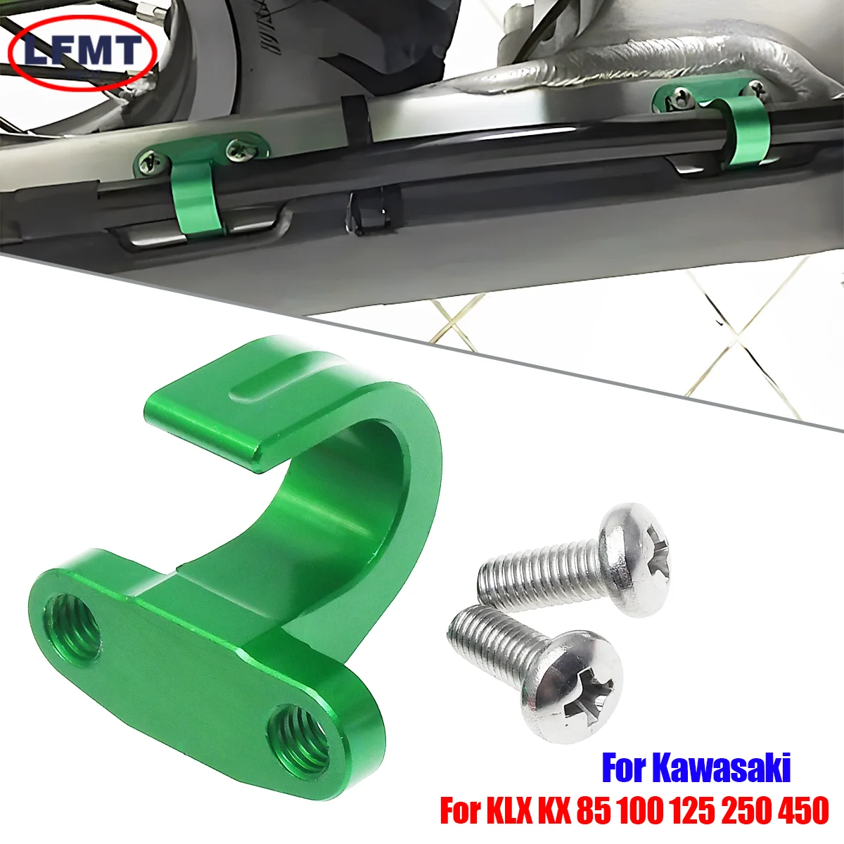 For KAWASAKI Motorcycle Clamping Line Motorcycle Aluminum Front Brake Hose Clamp Holder KX450 KX250 KX100 KX85 KX 250 F 450X