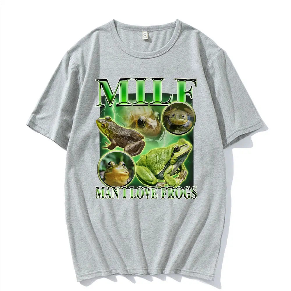 جبهة مورو رجل أحب الضفادع خمر الجرافيك تي شيرت مضحك الراب ميمي دافئ تي شيرت الرجال النساء عادية القوطية موضة الفكاهة الكرتون تي شيرت