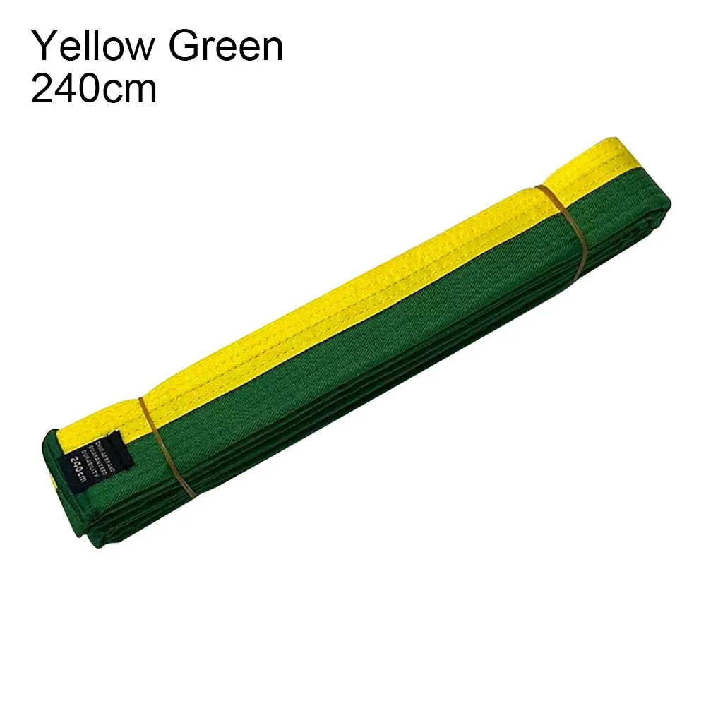 1Pcs TKD Aikido Uniform Taekwondo Belt Polyester Cotton Easy Fasten Judo Karate Ranking Waistband 240cm Colored