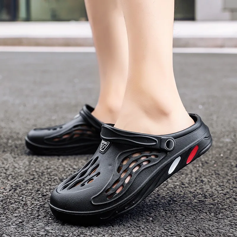 Big Size 2024 Men Summer Hollow  Slipper Beach Slides Men Shoes Sandal For Male Casual Sandals Garden Shoes Clogs Mans Footwear