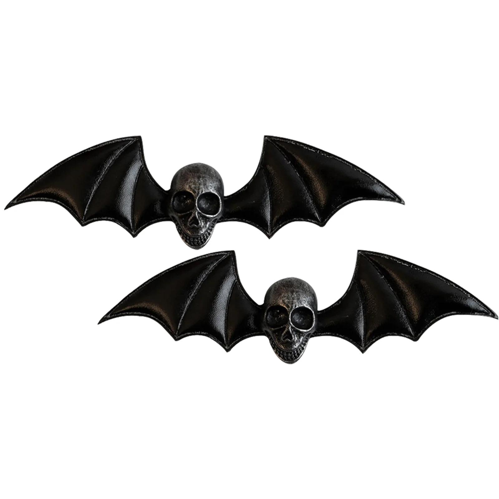 

2 Pcs Hair Clip Goth Hairclip Gothic Clips Halloween Barrettes Skull Accessories Women for