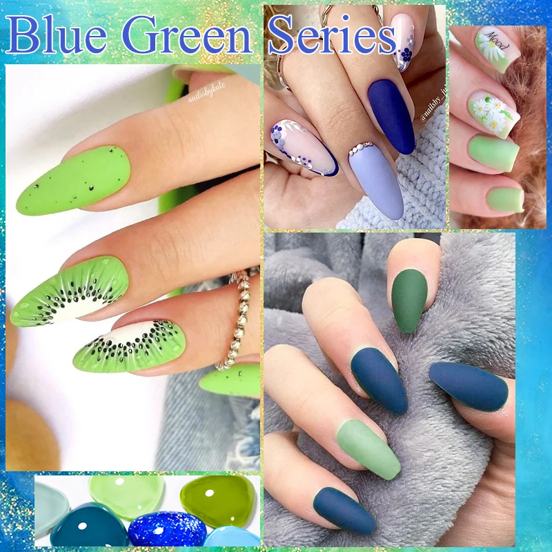 Mtssii verde blu Uv Gel smalto per unghie Top Uv Led Gel Nail Art vernice Hybrid Soak Off Gel lacca Lucky Nail Paint Gel Polish