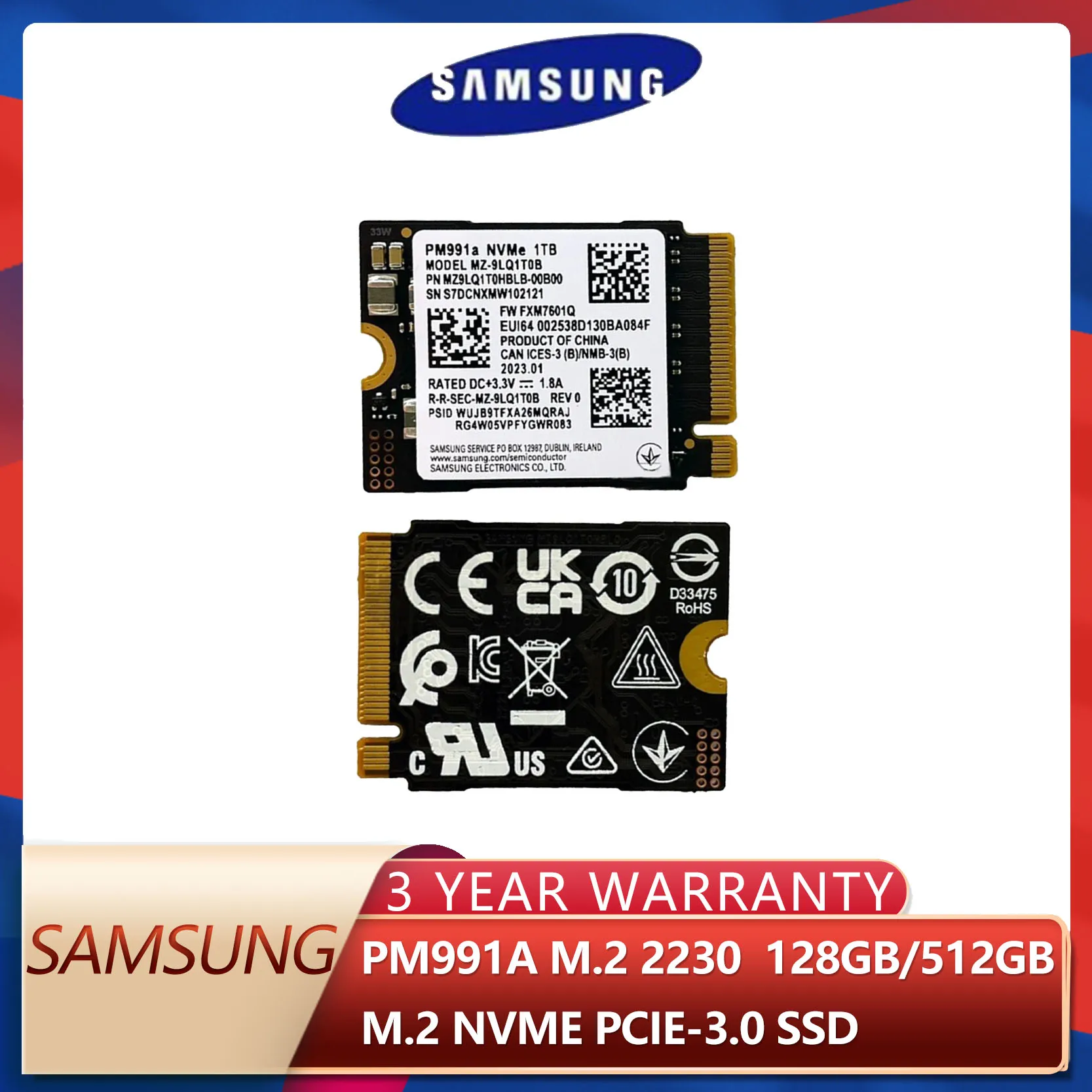SAMSUNG PM991a NVMe M.2 2230 Internal SSD 1TB 128GB 256GB 512GB