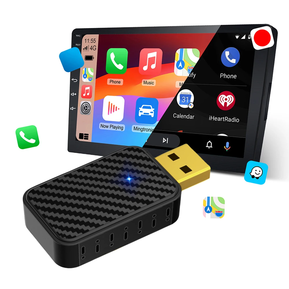 

Wired To Wireless Carplay & Android Auto 2 in 1 Dongle Bluetooth-Compatible 5.0 Auto Connect for Wired CarPlay Android Auto Cars