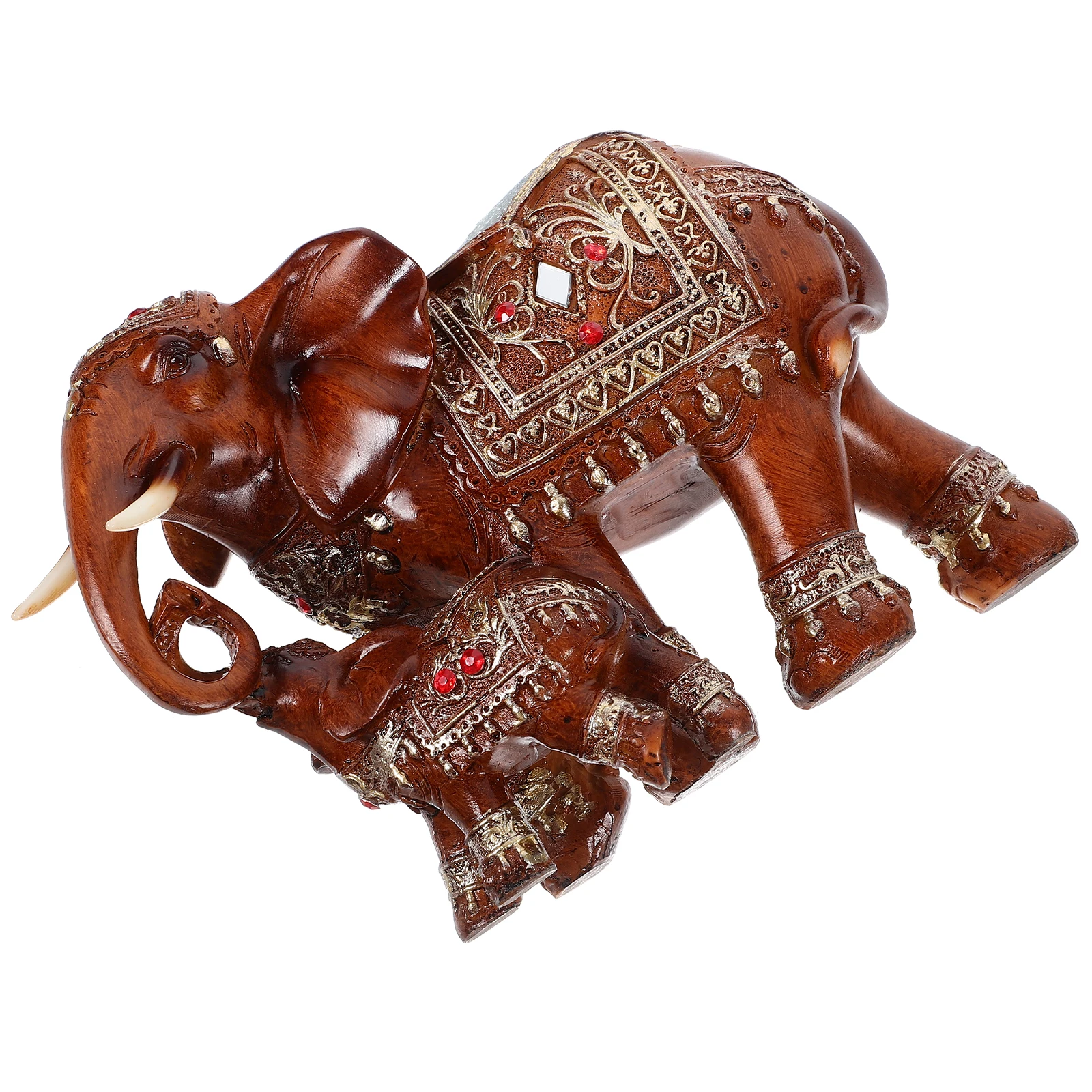 

Lucky Wealth Statue Elephant Tabletop Decoration Resin Craft Decor Small Animal naments Tabletop Home Office Accessories