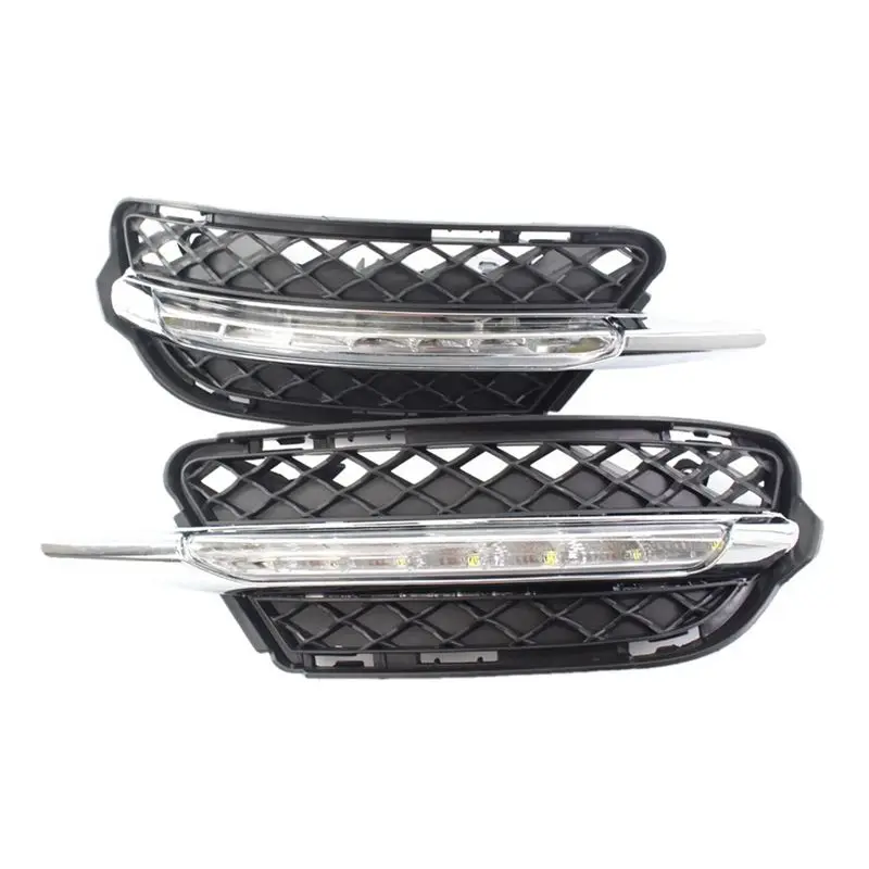 

A66P-2218201756 2218201856 Fog Light Grille With Light LED Daytime Running Light Grille Kit For Mercedes-Benz S-Class W221