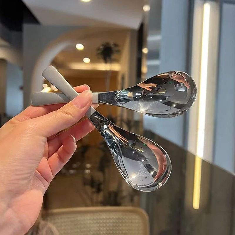 Acciaio inossidabile alto livello di aspetto casa carino oro corte Earl Spoon casa cucina cucchiaio stoviglie lucidate a specchio