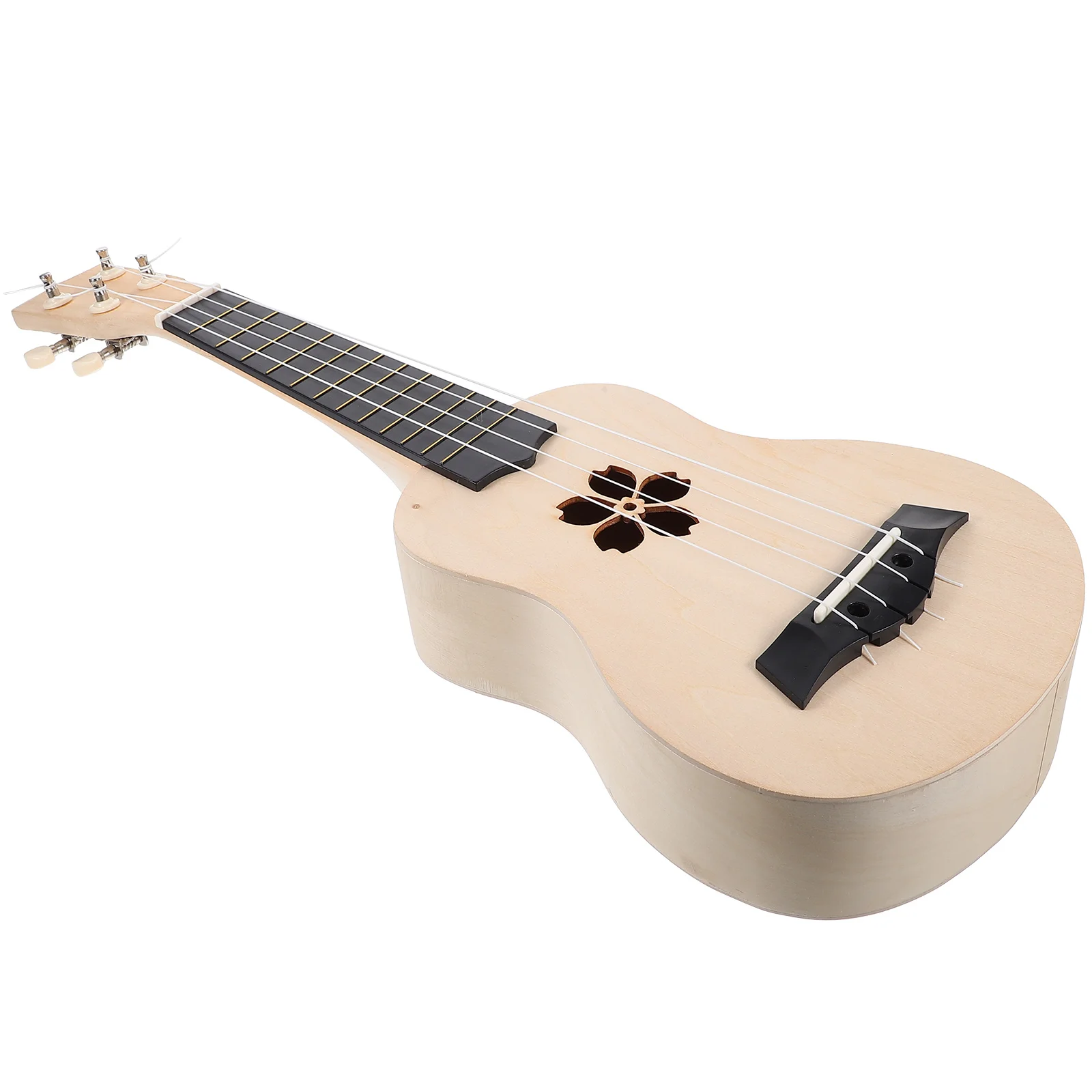 

1 Set of DIY Ukulele Supplies Self-assemble Ukulele Kit Hand Painting Ukulele Gift Musical Instrument (Cherry Blossom)