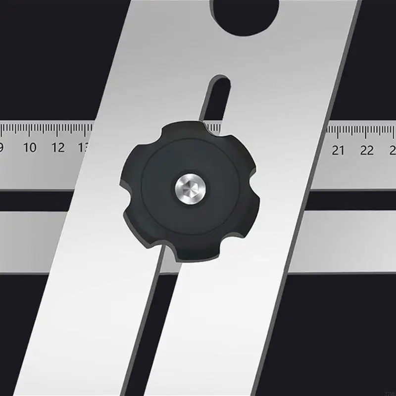 37ME กระเบื้องเซรามิค Hole Locator ไม้บรรทัดสแตนเลสสตีลเจาะมือวัดเครื่องมือสำหรับตกแต่งบ้าน