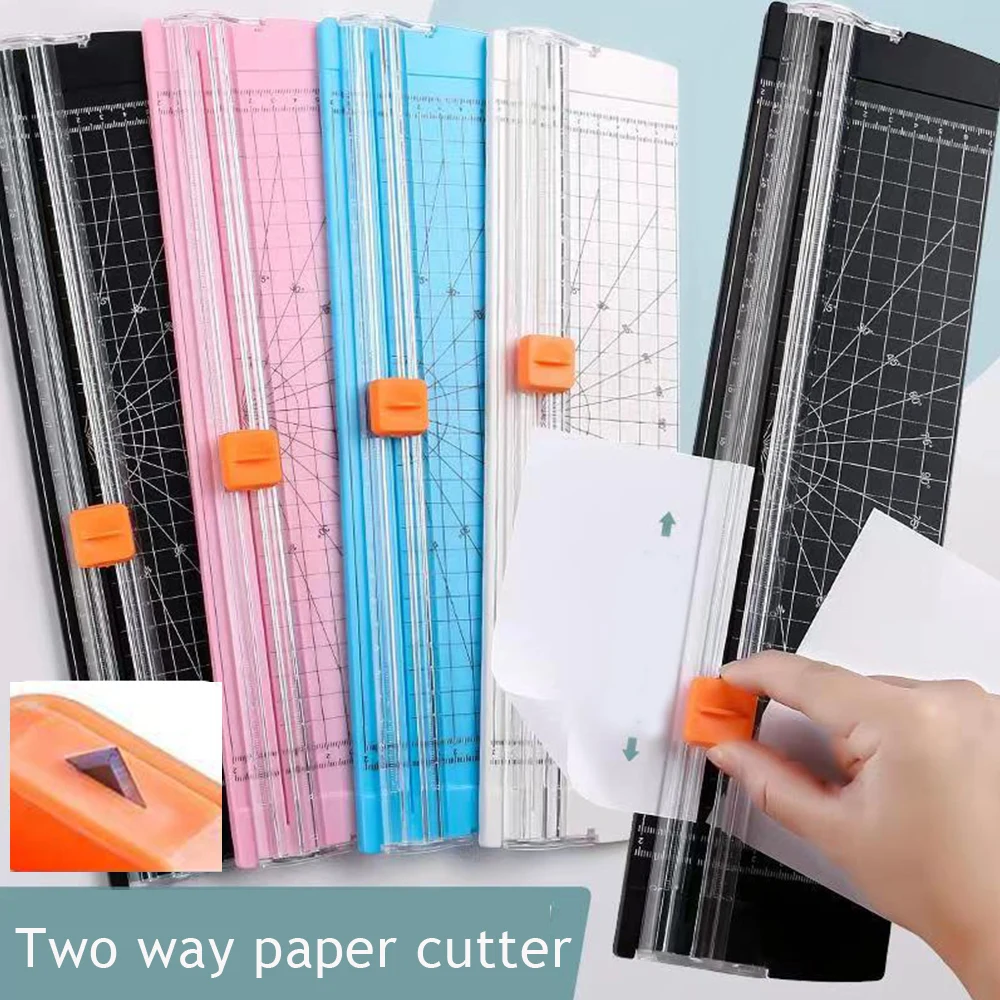 A4 Paper Cutting Cutting Mat Photo Trimmers Machine Guillotine Paper Cutter with Pull-out Ruler Scrapbook Lightweight