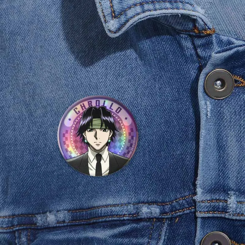 Anime Cartoon Killua Kurapika Gon Freecss Hisoka Enamel Pins Funny Hunter × Hunter Brooches Round Button Badge Pin for Backpack