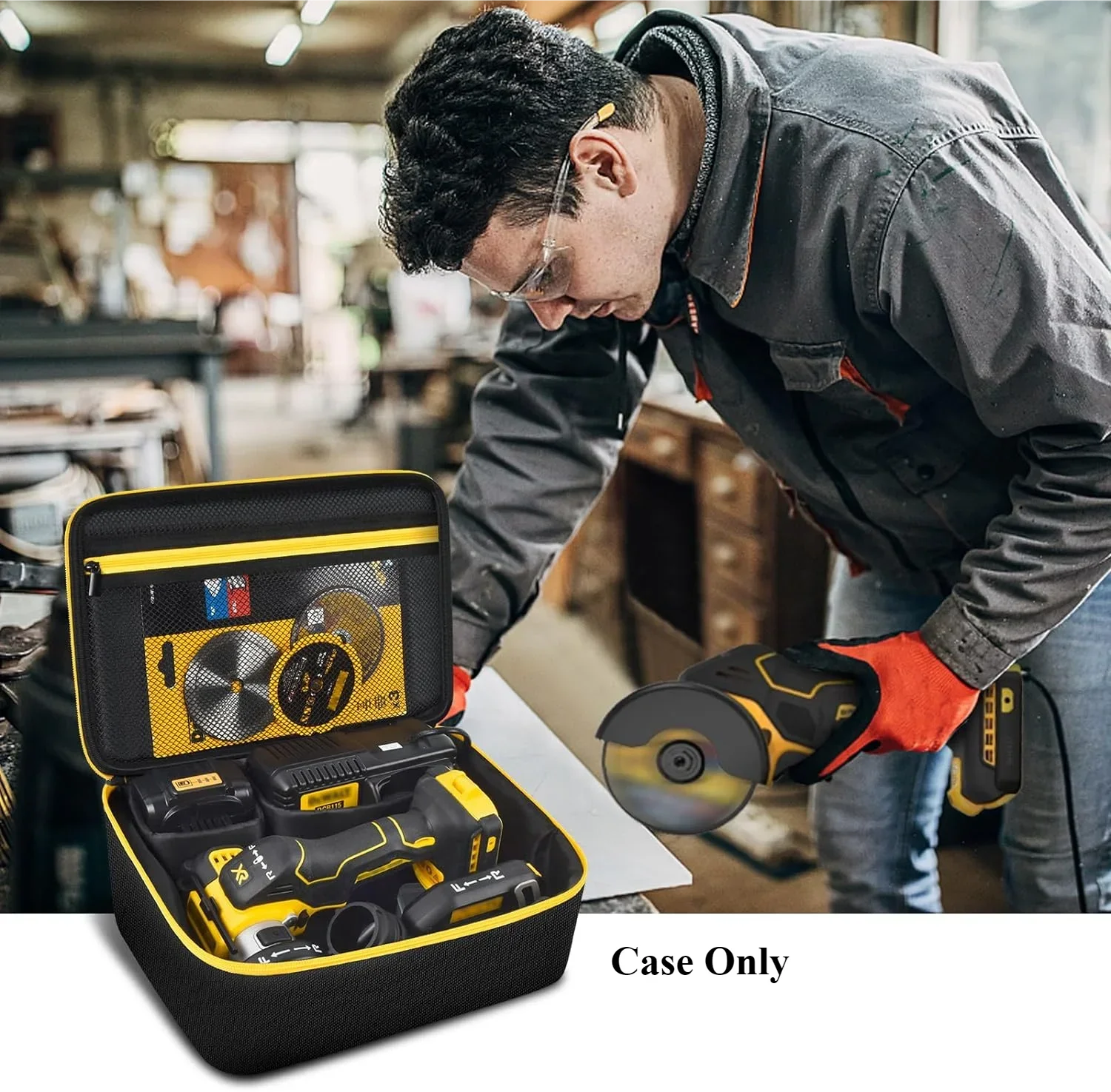 Сумка для хранения (только сумка), совместимая с DEWALT 20 В MAX, отрезной инструмент 3 в 1, бесщеточный (DCS438B), держатель-органайзер