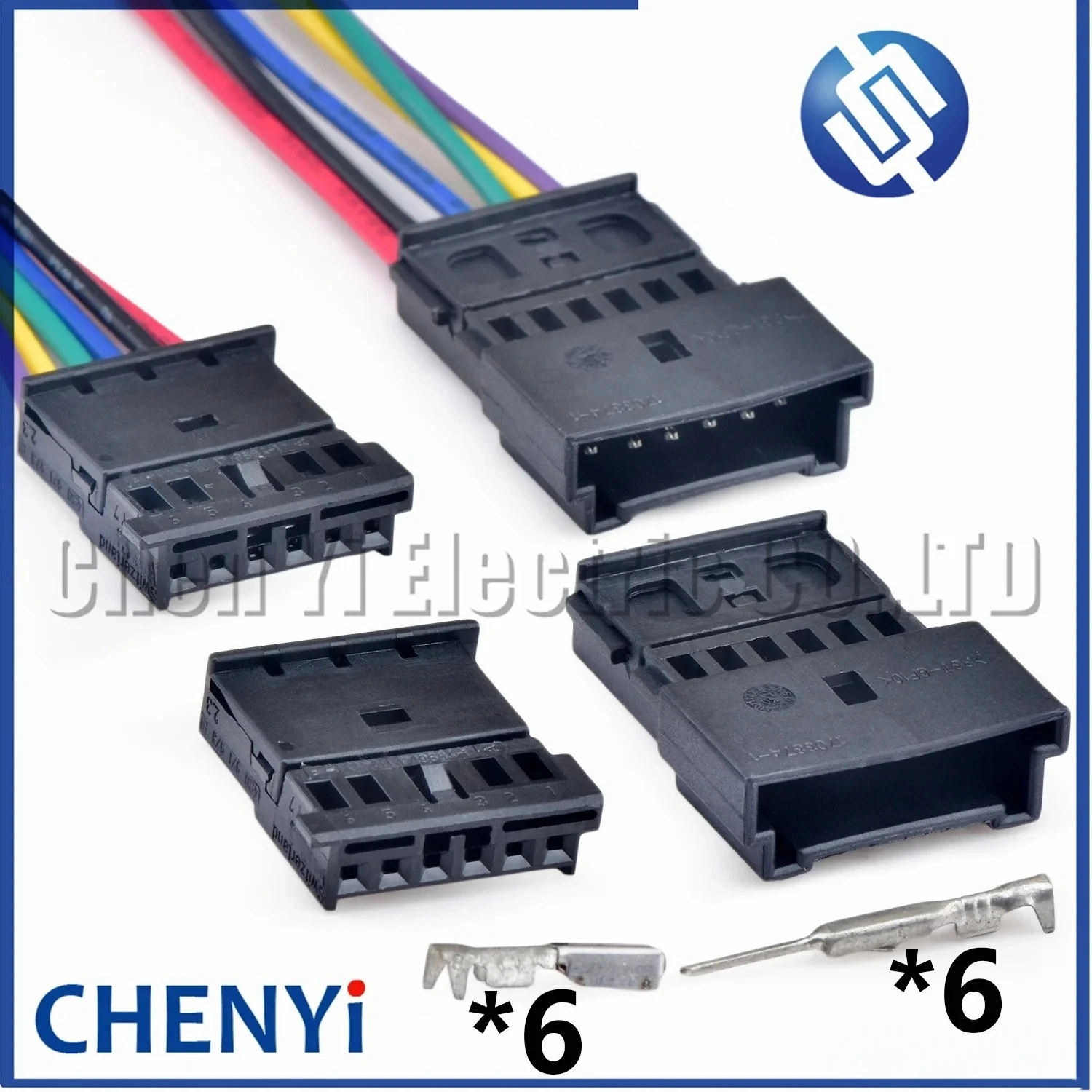6 Pin Automotive Trunk License Plate Light Connector Steering wheel  plug 1719684-1 1703874-1 4B0971978B 4B0 971 978