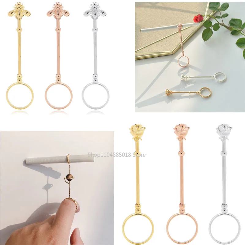 

Vintage Cigarette smoking Finger Holder Ring Rack Rose Metal gold Clip 16/17mm Women Men Cigarettes Smoking Accessories Gift