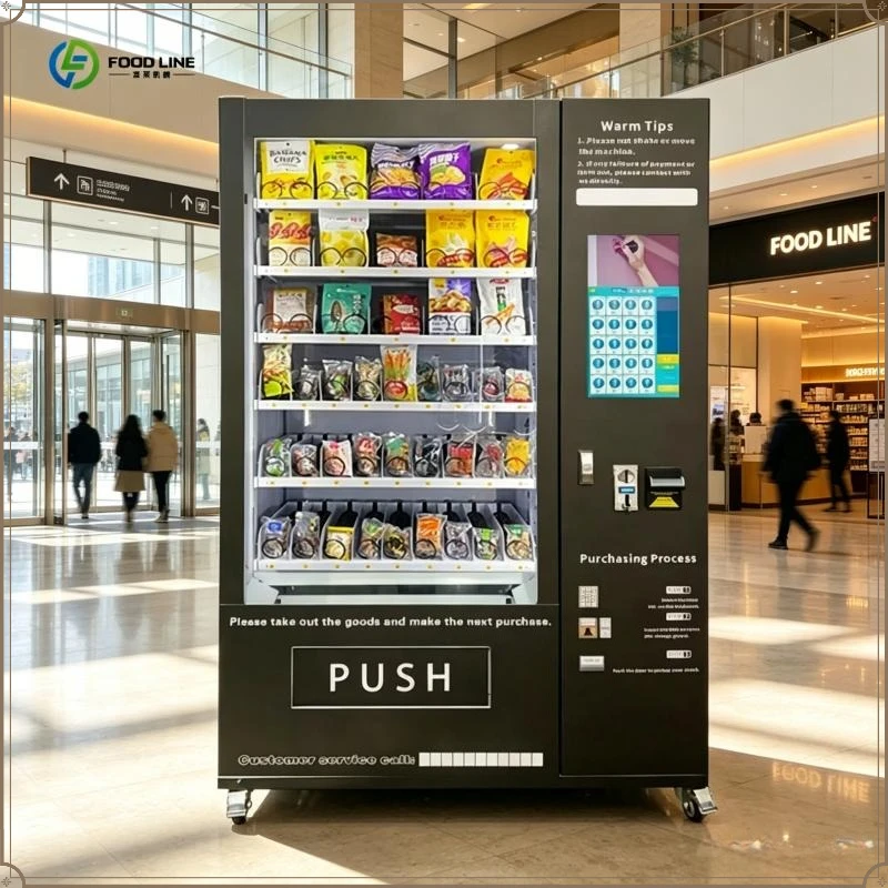 Outdoor Custom 24 hours Automatic Beverage Cold Drink and Snack Combo Vending Machine FL Customized