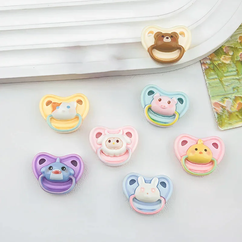 Lindo juego de chupete de muñeca en miniatura de 10, Color aleatorio, tetinas simuladas para muñecas bebés, juguete para jugar a las casitas, accesorios para muñecas bebés