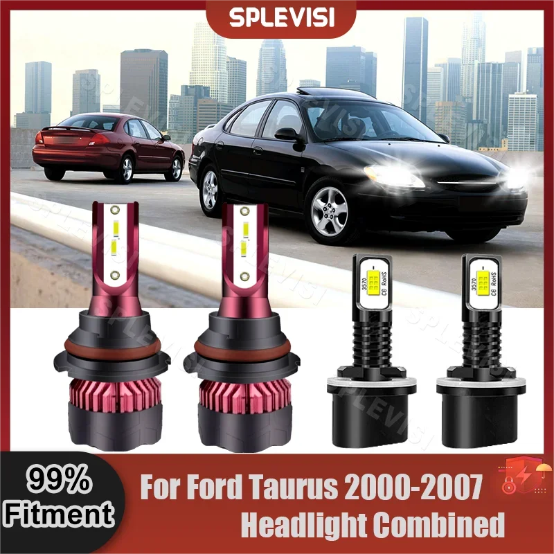 

9007 880 Replace LED Headlight Bulbs High Low Beam Fogllamp Kit For Ford Taurus 2000 2001 2002 2003 2004 2005 2006 2007