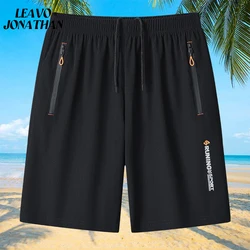 Pantalones cortos deportivos para hombres de verano Pantalones cortos de verano para hombres de playa al aire libre de secado rápido con cremallera pantalones cortos de material elástico transpirable dropshipping