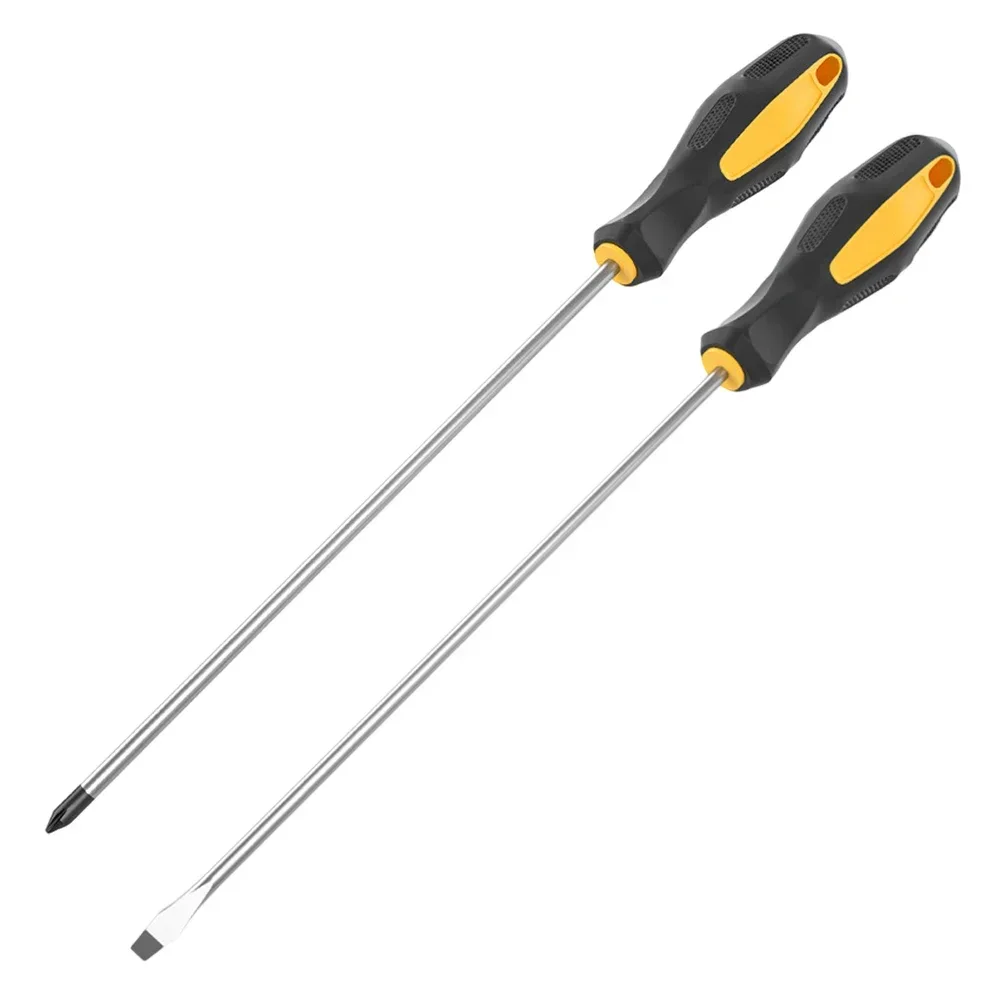 12Inch Long Slotted Cross Screwdriver Magnetic Slotted Screwdriver With Rubber Handle Tools Accessories 250mm*6mm