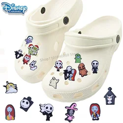 Disney The Nightmare Before Christmas Diy Shoe Buckle Crocs Cartoon Sally Jack Character Fashion Halloween Shoes Decoration