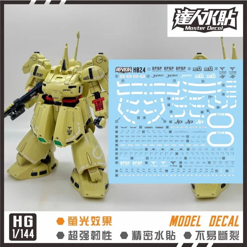 MASTER Decal H024 for HGUC 1/144 PMX-003 THE-O Mobile Suit Model Building Tools Hobby DIY Fluorescent Stickers