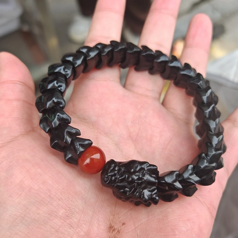 

Certified Black Jade Dragon Bracelet Bangles Men Women Fine Jewelry Genuine Chinese Nephrite Hetian Jade Dragon Head Bracelets
