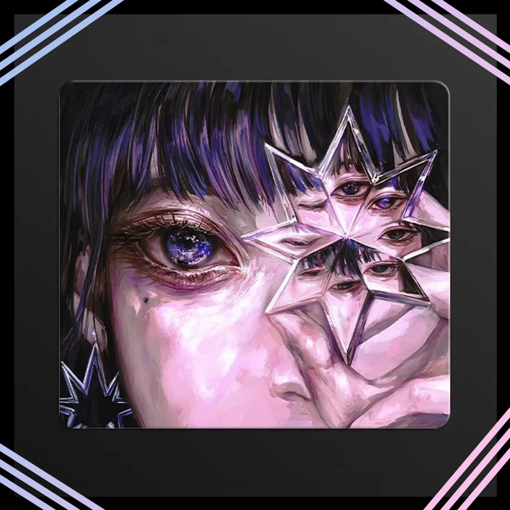 

ATOM TRANSFER Glass Mousepad FPS Smooth and Speed Mouse Pad Dirt-resistant and Durable Coated Surface For TTK APEX CSGO PC Gamer