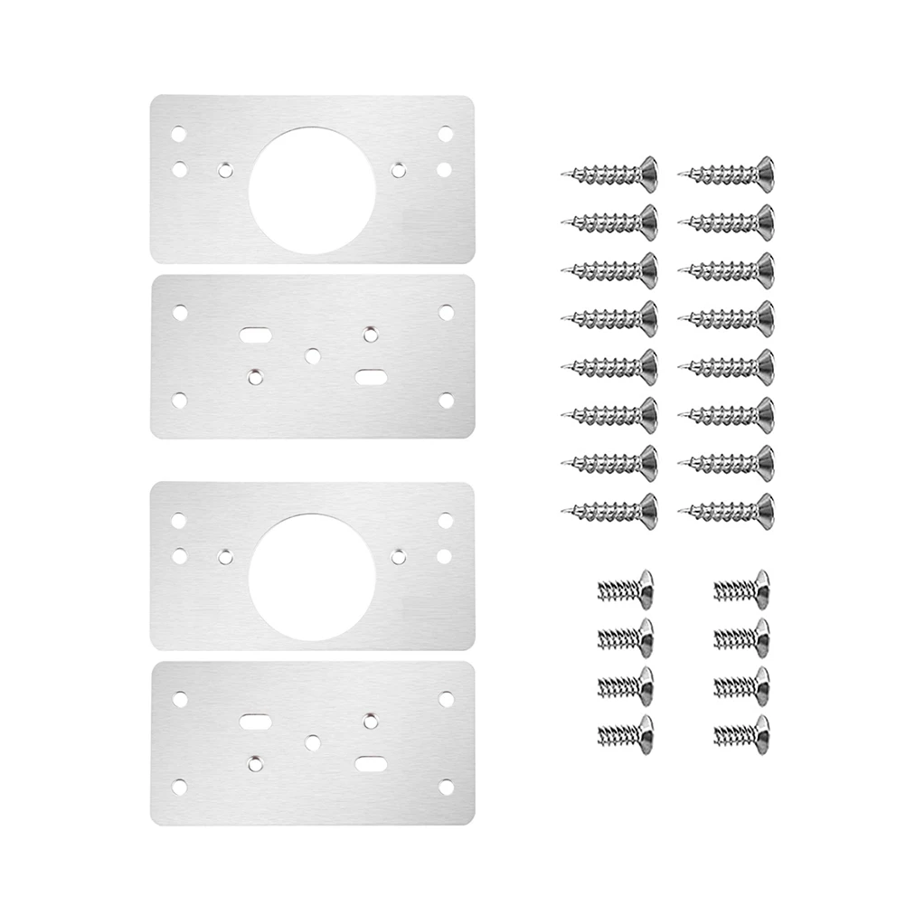 

10pcs Stainless Steel Hinge Repair Plate Shelf Bracket Durable Rustproof Furniture Fastener Mending Cabinet Wardrobe Table